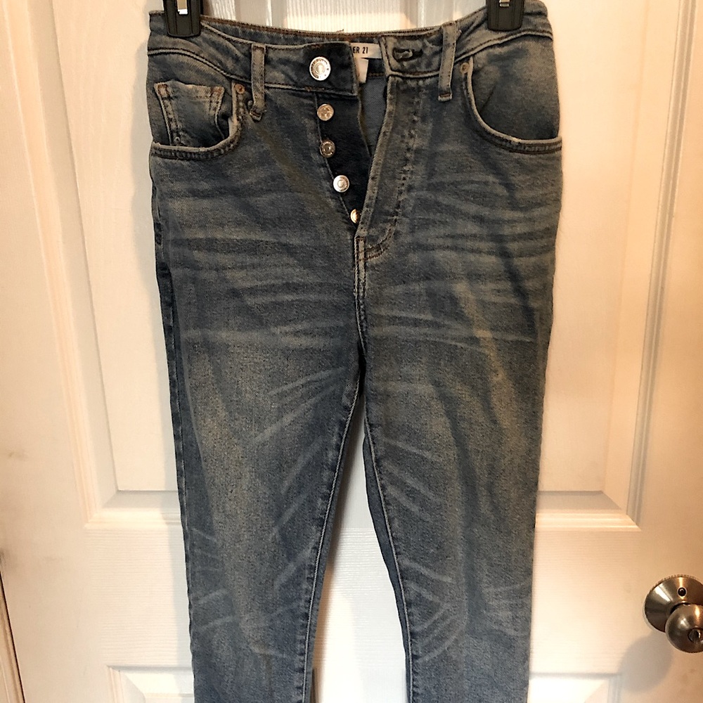 Forever 21 high waist light denim jeans